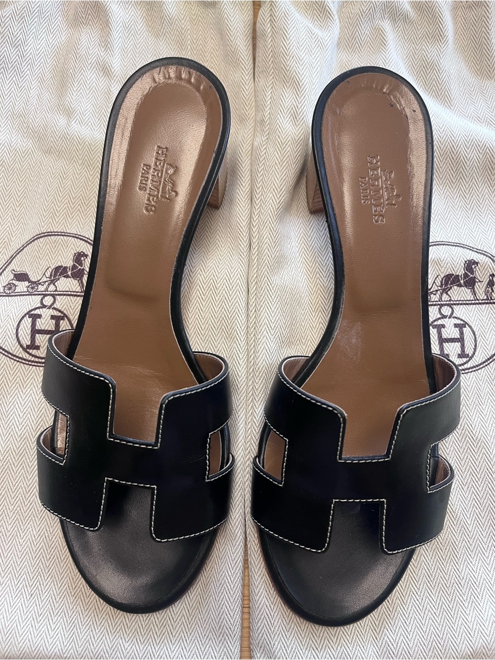Black Oran Slide Sandals - Women